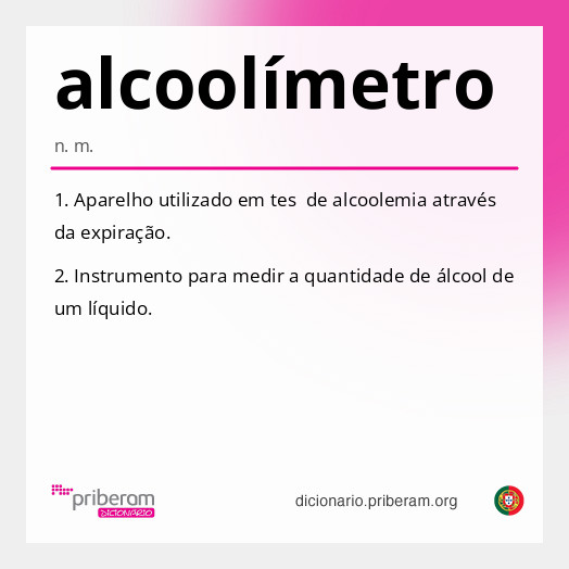 Significado de alcoolímetro