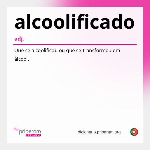 Significado de alcoolificado