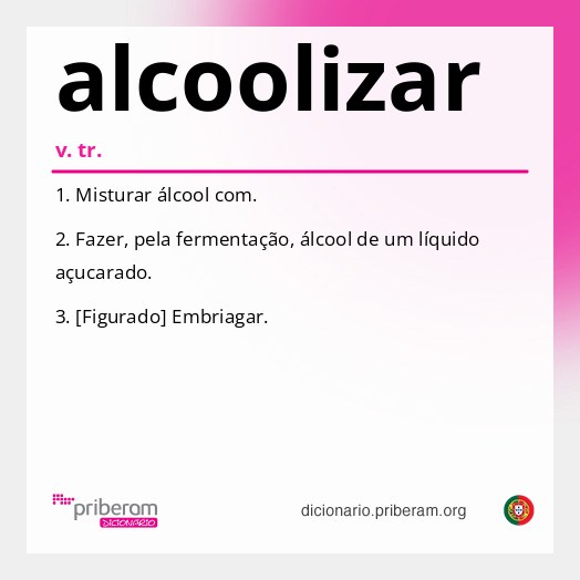Significado de alcoolizar