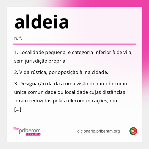 Significado de aldeia