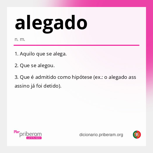 Significado de alegado