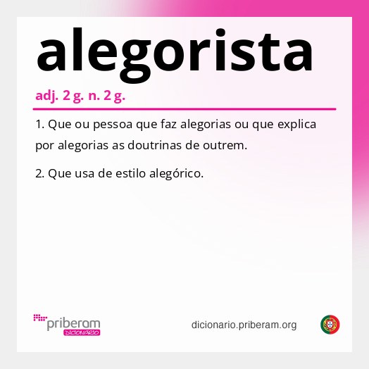 Significado de alegorista