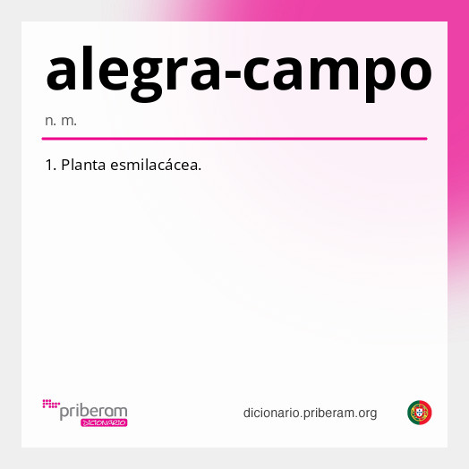 Significado de alegra-campo