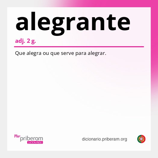 Significado de alegrante
