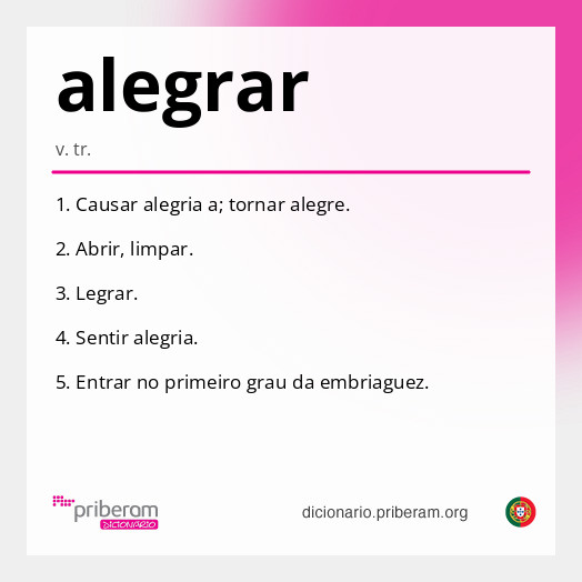 Significado de alegrar
