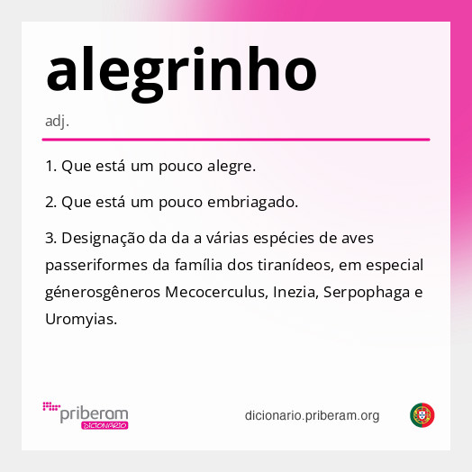 Significado de alegrinho
