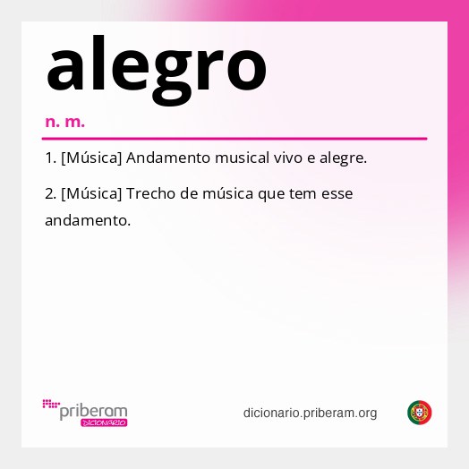 Significado de alegro