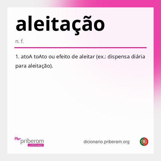 Significado de aleitação