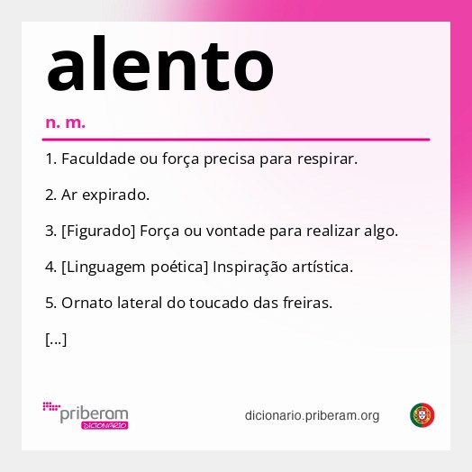 Significado de alento