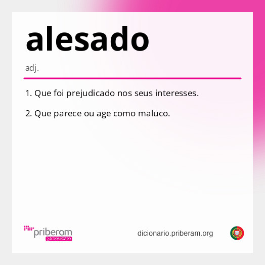 Significado de alesado