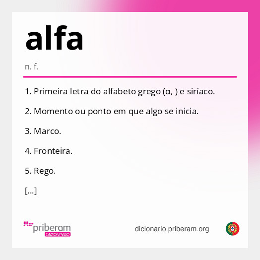 Significado de alfa