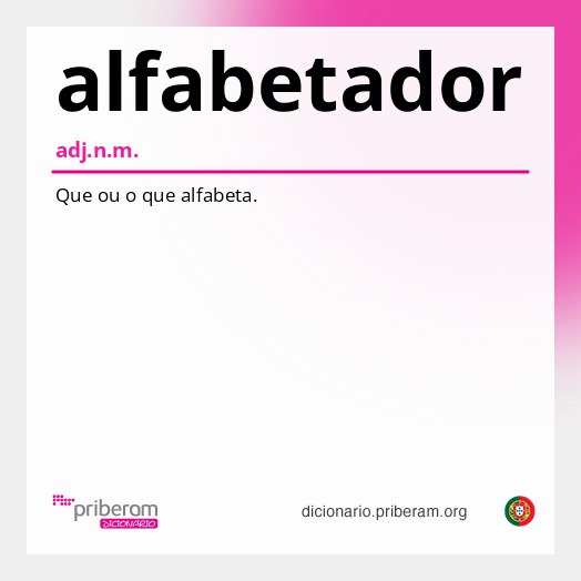 Significado de alfabetador