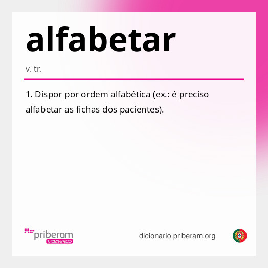 Significado de alfabetar