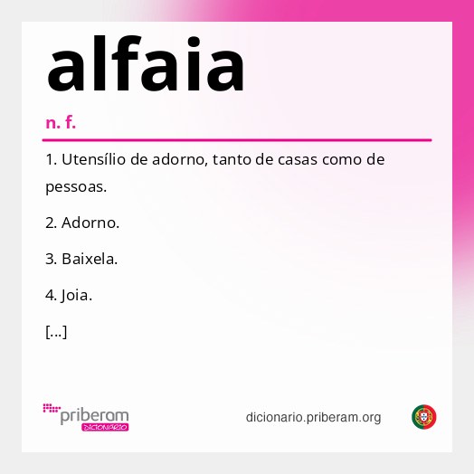Significado de alfaia