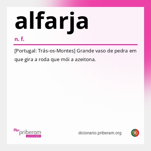 Significado de alfarja