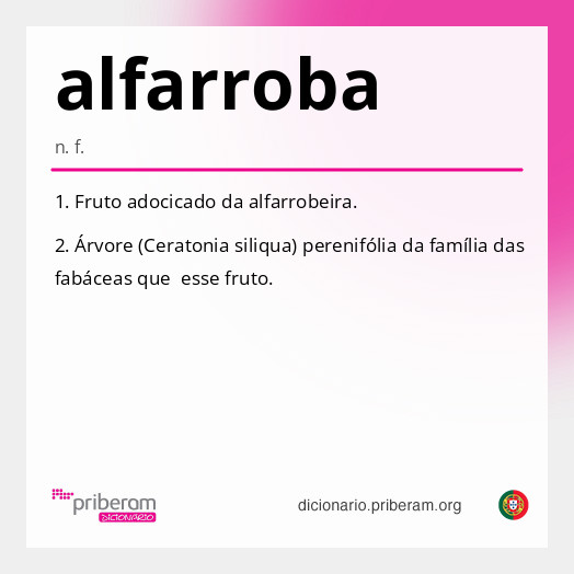 Significado de alfarroba