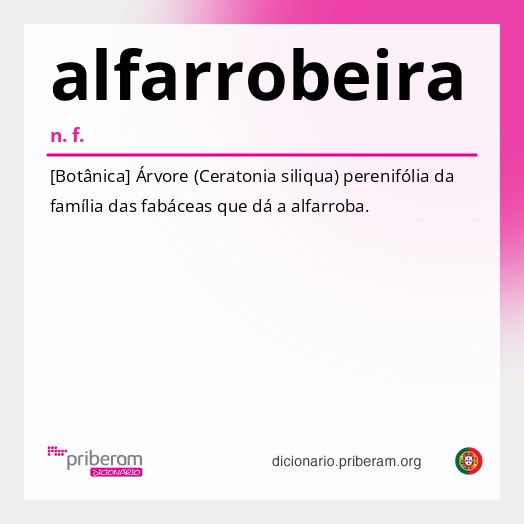 Significado de alfarrobeira