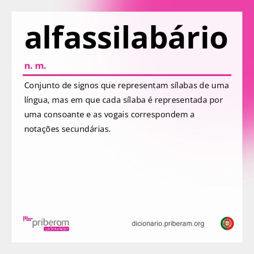 Significado de alfassilabário