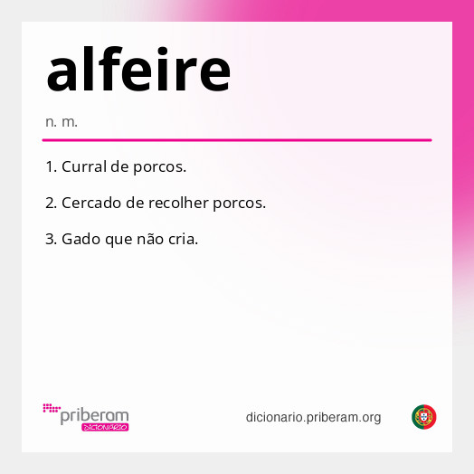Significado de alfeire