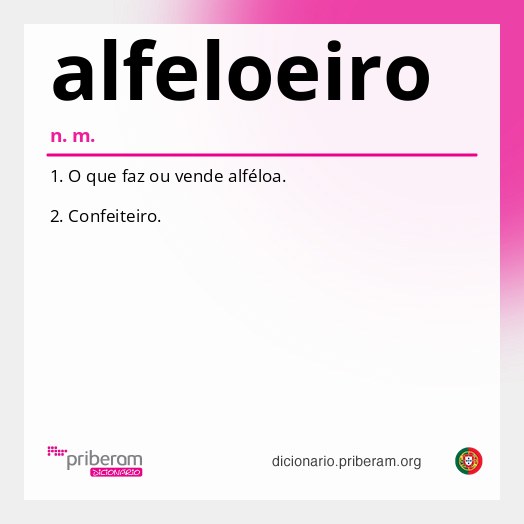Significado de alfeloeiro