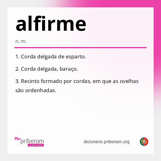 Significado de alfirme