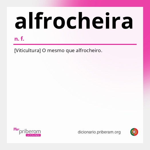 Significado de alfrocheira