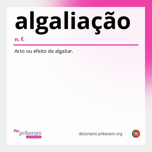 Significado de algaliação