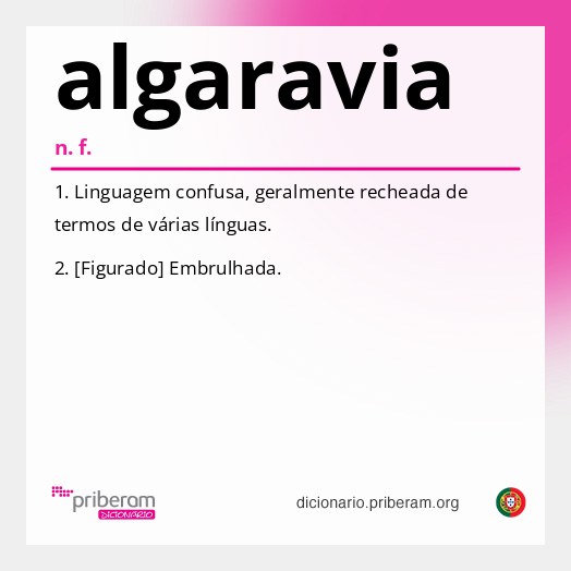 Significado de algaravia