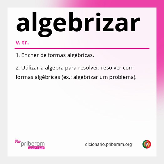 Significado de algebrizar