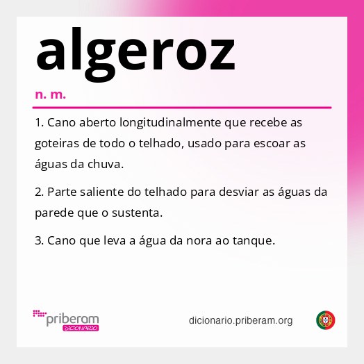 Significado de algeroz