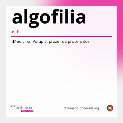 Significado de algofilia