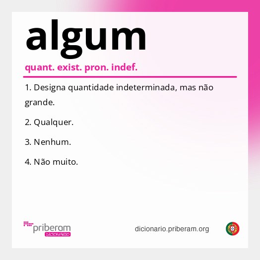 Significado de algum