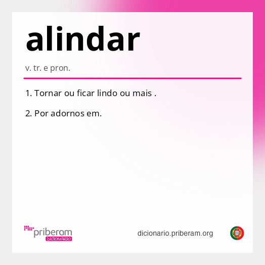 Significado de alindar