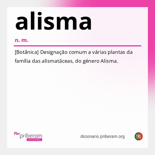 Significado de alisma