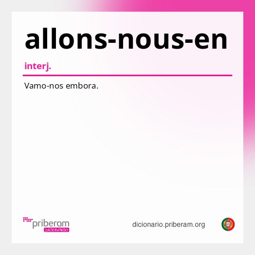 Significado de allons-nous-en