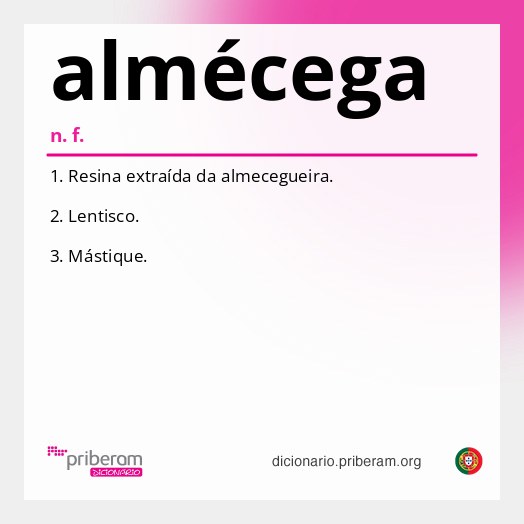Significado de almécega