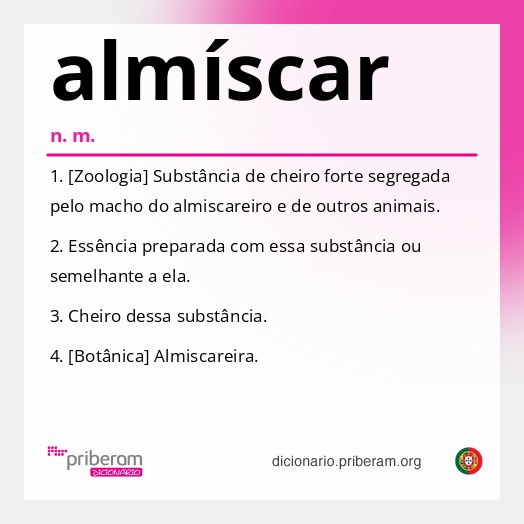 Significado de almíscar