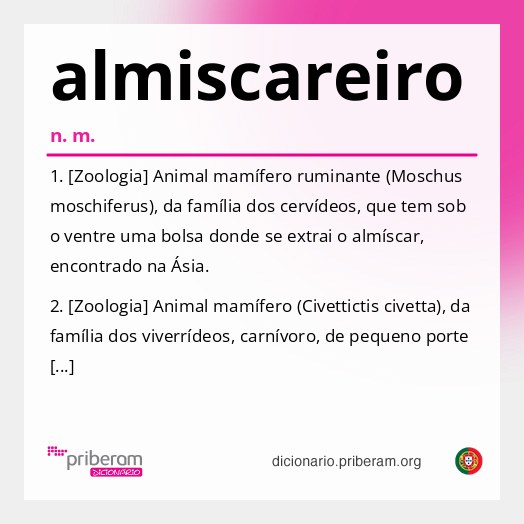 Significado de almiscareiro