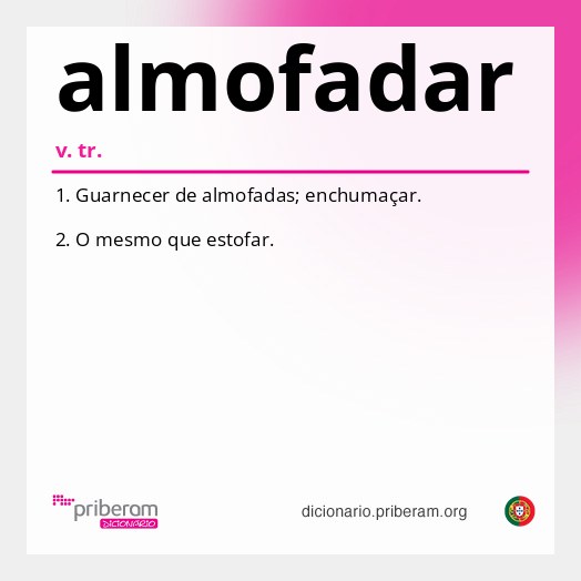 Significado de almofadar