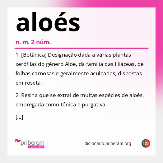 Significado de aloés
