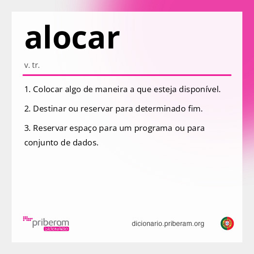 Significado de alocar