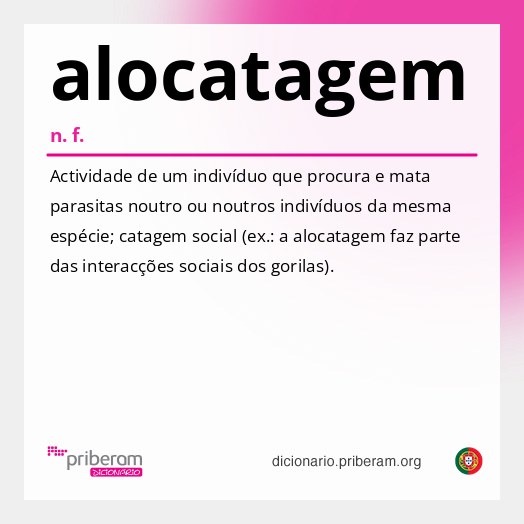 Significado de alocatagem