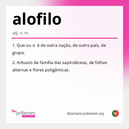 Significado de alofilo