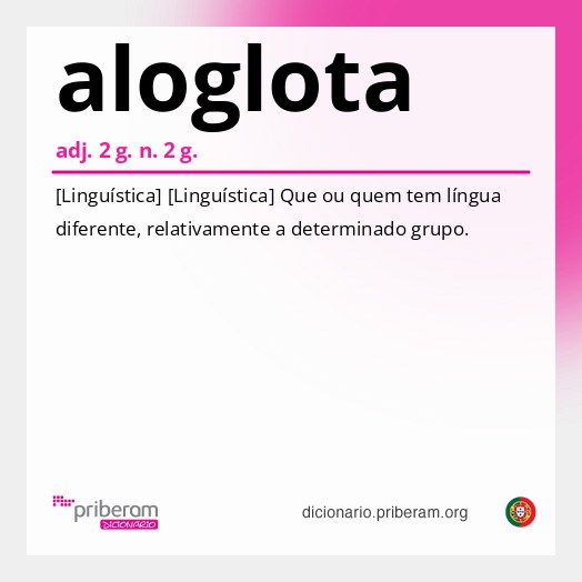 Significado de aloglota