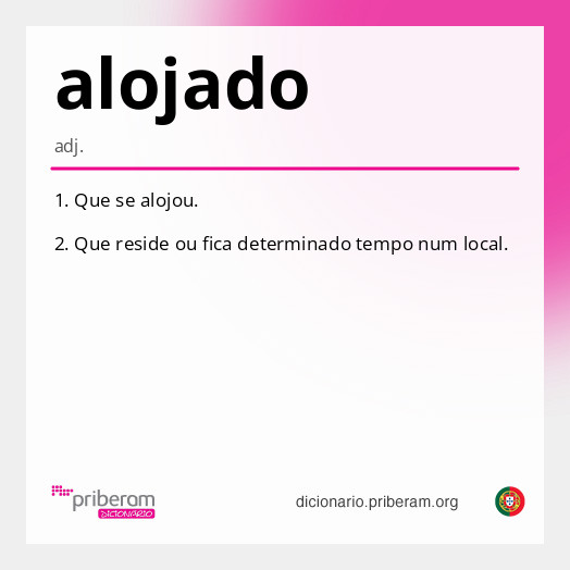 Significado de alojado