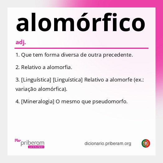 Significado de alomórfico