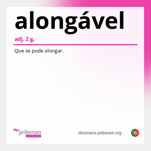 Significado de alongável
