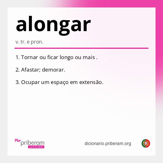 Significado de alongar