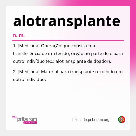 Significado de alotransplante