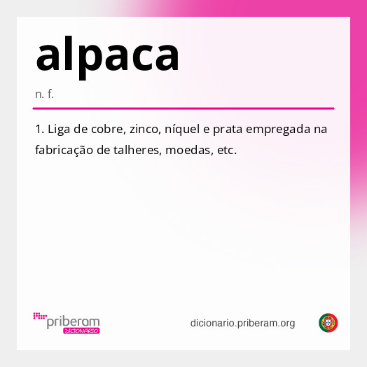 Significado de alpaca